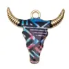 Transfronterizo 125 Goteo de aceite Fantasma de Halloween Calavera Murciélago Muerte Colgante DIY Pulsera Llavero Colgante de Joyería