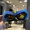 Gafas de Sol Polarizadas para Niños con Forma de Robot para Niños y Niñas, Gafas de Sol Suaves de Silicona Cool Estilo Mecha para Niños