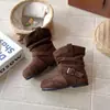 Botas de Vaquero Occidentales Estilo Maillard Retro para Niñas 2026 Otoño/Invierno Nuevos Zapatos para Niños Comercio Exterior Hebilla de Cuero Botas de Gamuza