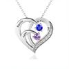 Collar de plata S925 transfronterizo europeo y americano con grabado, colgante de temperamento, regalo de alta gama para el Día de la Madre en stock, venta al por mayor