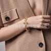 Acero de Titanio Chapado en Oro de 18 Quilates Diseño de Nicho Europeo y Americano Pulsera de Cadena Exagerada Estilo Hip-Hop Ins Cadena B202187