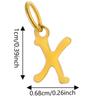 Colgante de acero inoxidable chapado en oro de 14 quilates con 26 letras en inglés, accesorios de joyería de bricolaje de acero de titanio al por mayor, entre Europa y Estados Unidos
