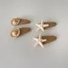 Estilo Coreano Estilo Vacaciones en la Playa Estrella de Mar Paja Clip Lateral para el Cabello de Mujer Dulce Lindo Pasador Flequillo Pinza Pequeña Accesorios para el Cabello Pasador