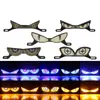Luzes Decorativas para Motocicleta Transfronteiriças, Olhos de Diabo Triangulares e Semicirculares Piscantes, Acessórios Decorativos Universais Modificados, Luzes para Carro