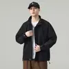Jaqueta de voo estilo americano para homens, nova coleção 2026, peça externa à prova de vento, modelagem solta, versátil, top masculino moderno para o outono