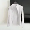 Nueva Chaqueta de Ropa de Yoga para Mujer para Deportes al Aire Libre Cortavientos y Cálida de Cuello Alto de Manga Larga con Cepillado Doble Cara Top de Fitness