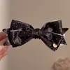 Elegante y sofisticado accesorio para el cabello de pinza de plátano para dar volumen al cabello, pinza de pelo de cola de caballo a la moda, pasador de lunares dulces estilo coreano