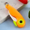 Navaja plegable para frutas de loro de acero inoxidable, navaja plegable con forma de pájaro, navaja para frutas, pelador multifuncional, navaja para frutas portátil