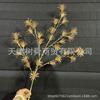 Flor de Ano Novo flor dourada madeira cabeça de flor de hortênsia cabeça de flor de hortênsia flor dourada eucalipto folha de ginkgo leque dourado