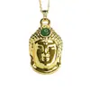 Colgante de Buda de Jade Grado A Natural Cabeza de Guanyin Agua Azul Collar Transmisión en Vivo Templo Venta al por Mayor S5062507