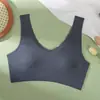 Ropa interior sin costuras, alta elasticidad, delgada, talla grande, hombros anchos, sin aros, sujetador tipo chaleco acolchado que minimiza la apariencia de senos grandes