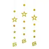 Guirlanda de Número Estrela Dourada Brilhante Rose Gold Multicolor 13 16 18 25 30 40 50 60