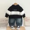 Conjunto Elegante de Polo para Niños Primavera y Otoño, Nuevo Conjunto Casual de Sudadera de Dos Piezas de Moda para Niños Pequeños y Niños Pequeños
