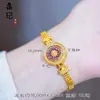 Pulsera de calabaza mariposa oro antiguo de alto color láser tienda de oro con joyería flash nicho lujo cuatro hojas