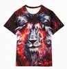Camiseta de Verano con Estampado Completo al por Mayor de Fábrica Camiseta 3D Comercio Exterior Personalización Transfronteriza Camiseta Estilo Europeo y Americano Dragón con Estampado Digital 3D