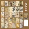 Postal Mu Ran Estampado en Caliente Serie Vistazo a la Verdad Tarjeta de Mensaje de Alto Valor con Tema Floral para Compañeros Tarjeta Decorativa
