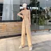 Pantalones de pierna ancha a cuadros para mujer transmisión en vivo sueltos con caída adelgazantes de verano finos rectos casuales de cintura alta a cuadros estilo Hong Kong