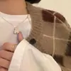 Colar de Cereja Pérola Suave de Verão Feminino Luxo Leve Nicho Temperamento Corrente de Pescoço Doce e Fresca Corrente Clavicular
