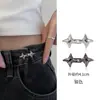 Ferramenta de aperto de cintura em formato de estrela de quatro pontas para mulheres, fivela elástica ajustável para apertar calças e alterar o tamanho da cintura de jeans