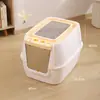 Bandeja de arena para gatos extragrande, tamaño gigante, completamente cerrada, inodoro para gatos anti-salpicaduras, a prueba de olores, esterilizante y desodorizante, artículos para mascotas para comercio transfronterizo