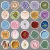 50 Piezas de Pegatinas de Sello de Pintura de Fuego, Personalizadas y Creativas, Impermeables y Exquisitas Pegatinas de Graffiti para Vasos de Agua, Vasos de Té de Leche, Cuadernos
