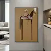 Pintura Decorativa de Figuras Abstratas Cruzadas Pintura para Pendurar na Parede de Fundo de Sofá Retrô Americano Mural de Parede de Fundo de Nicho com Sensação de Alto Padrão