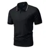 Camisa Polo de Manga Corta para Hombre Verano Caliente Nueva Estampado 3D Casual de Negocios Ajustada Transpirable Camisa Polo con Botones