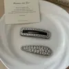 Pinza para el pelo tipo gota de agua con diamantes brillantes estilo coreano, sensación de lujo ligero de alta gama, pasador simple para flequillo lateral, accesorio para el cabello