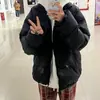 Jaqueta de Algodão Preta Nova Outono/Inverno 2025 para Mulheres, Acolchoada à Prova de Frio e Quente, Design Versátil de Nicho Jaqueta Pão