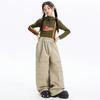 Ropa de Jazz para Niñas Ropa de Práctica Estilo Coreano Sudadera con Capucha Traje Ropa de Performance de Jazz para Niños Otoño