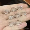 Coleção de Cristal Branco Natural, Contas de Abóbora, Contas de Flor de Maracujá, Acessórios Artesanais, Pulseiras DIY Feitas à Mão, Joias da Moda