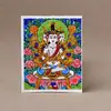 Caijin Thangka Pintura del Quinto Maestro Farmacéutico Zakilam Vida Pasada y Vida Presente Madre Tara Verde Buda Protector Personalizable Thangka Corriente Nacional
