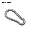 RICHWITS Mosquetón de Acero Inoxidable para Escalada en Roca al Aire Libre Gancho de Liberación Rápida para Exteriores Hebilla de Mochila Gancho de Resorte