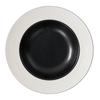 Color bajo cubierta Cepillado Blanco y Negro Sombrero de Paja Plato de Porcelana Plato de Postre de Cerámica Plato Redondo de Preparación para Restaurante Plato de Alto Valor