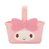 MINISO Productos Famosos y Excelentes Sanrio Kulomi Cesta de Mano Perro Yugui Cesta de Almacenamiento de Artículos Varios Cesta de Compras de Alto Valor de Color