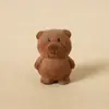Llavero de Oso de Peluche Tallado en Madera Hecho a Mano para Hombres y Mujeres, Cadena Colgante para Mochila Escolar de Oso, Colgante Lindo, Regalo para Amigos