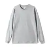 Camiseta de Manga Larga para Hombre, Algodón de Fibra Larga, Moderna y Versátil, Sudadera Cálida de Cuello Redondo para Mujer, Capa Interior Absorbente de Sudor y Amigable con la Piel