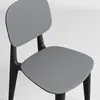 Silla de Plástico con Respaldo Creativo Macaron Nórdico para Uso en Casa, Silla de Comedor de Lujo Ligero, Silla de Ocio Moderna y Simple, Apilable