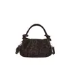Bolso de mano informal simple de un solo hombro para viajes Moda femenina simple 2026 Estampado de leopardo Invierno Nueva moda