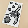Plantilla de Tatuaje de Henna Indio Pegatinas de Tatuaje Temporales para Manos y Pies Pintura en Spray Estilo Étnico Pegatinas de Tatuaje Herbal Pintadas con Henna