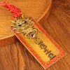 Placa Qinglong Pintada de Aleación, un Tesoro de Mil Metros de Altura para Protección del Hogar, con Doble Dragón, Tai Chi y Bagua, una Pieza de Artesanía Metálica para Interiores