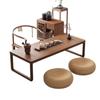 Mesa de Chá Estilo Japonês de Madeira Maciça Mesa de Chá Tatami Mesa de Café Pequena para Varanda Mesa Baixa para Janela de Canto Estilo Zen Simples Janela de Canto Casa