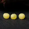 Cera de Abeja Ámbar Aceite de Pollo Calabaza Amarilla Cuentas Accesorios Pulsera DIY Encanto de Borla de Ámbar Vintage