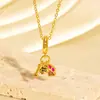 Colar Cruzado Novo Estilo Luxo Leve Esmalte Gota Diamante Cravejado Coração Futebol Flor Nicho Alto Padrão Versátil Corrente para Suéter DIY