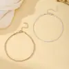 Tobillera de Hueso de Serpiente de Doble Capa de Verano para Mujer 2025 Nueva Cadena de Tobillo de Aleación Ins Simple Sexy Tobillera que No se Desvanece