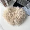 Cachecol de lã sintética de ovelha personalizado para outono e inverno, aquecedor de pescoço peludo curto estiloso, cachecol de pelúcia versátil estilo coreano para o inverno