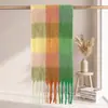 Comércio Transfronteiriço|Cachecol Xadrez de Imitação de Mohair de Alta Qualidade|Xadrez de Acrílico Quente para Outono e Inverno|Suporta Personalização de Logo