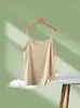 Camiseta Interior Fina de Tirantes con Cuello en V Roscado para Mujer, Color Liso, Verano, Manga Corta, Parte Inferior Simple para Vestir