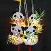 Lanternas Pequenas de Bambu Trançado, Lanternas do Festival do Meio do Outono de Panda, Lanternas de Chaozhou e Shantou, Lanternas de Ano Novo Chinês para Áreas Turísticas, Lanternas Pequenas Brilhantes para Crianças para Barracas de Rua