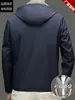 Chaqueta reversible para hombre con capucha desmontable, a prueba de viento, adecuada para primavera y otoño, estilo casual, cuello alto, prenda exterior ligera, para ventas transfronterizas